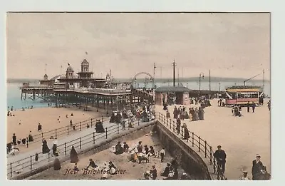 £1 • Buy Early Colour Postcard, New Brighton Pier & Sands