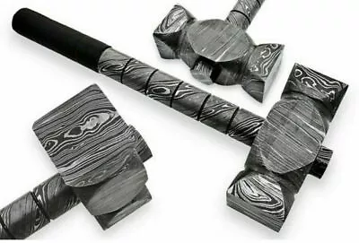 Custom Handmade Damascus Steel Viking Sledge Hammer Thor's Viking Hammer. • $180