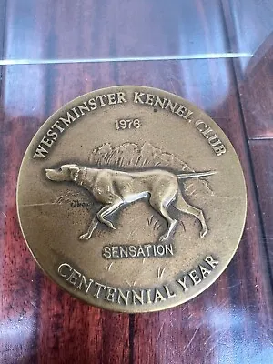 Medallic Art Co N.y. Bronze Westminster Kennel Club 1976 Medallion Medal Pointer • $97
