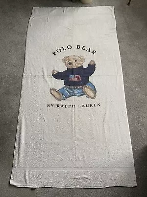 Ralph Lauren Polo Bear Bath /  Beach Towel 67 X 35 Ins • £19.95