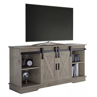 65 In TV Stand Entertainment Center Media Console Shelves Barn Doors • $225.99