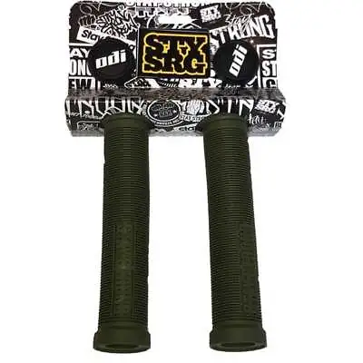 ODI Stay Strong Lion Heart BMX Scooter Handlebar Grips 143mm Army Greeen • £13.99