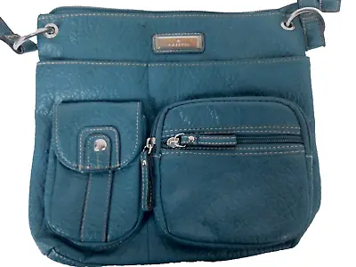 Rosetti Womens Crossbody Purse Handbag Green 2 Pocket Bag Adjustable Strap • $14.99