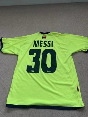 £28 • Buy BARCELONA AWAY FOOTBALL Training SHIRT JERSEY #30 MESSI SIZE Large
