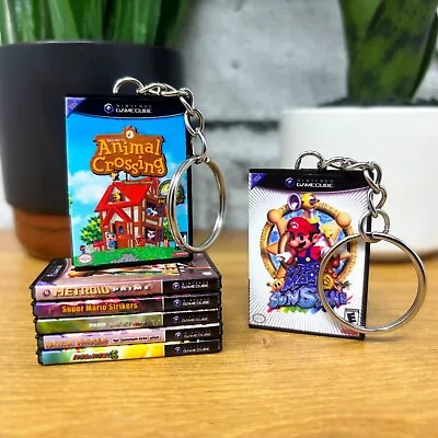 Mini Gamecube Game Case Keychains Miniature Nintendo Cover Art RetroGamer Gift • $7.99