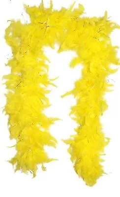 Easter Yellow Feather Boa Scarf Garland Bonnet Hat Decoration Crafts Fancy Dress • £3.49