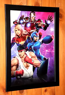 Marvel Vs. Capcom Infinite PS4 Xbox One Rare Small Promo Poster / Ad Page Framed • $40.43