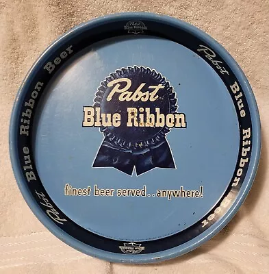 Vintage Pabst Blue Ribbon Beer Metal Advertising Serving Tray • $24