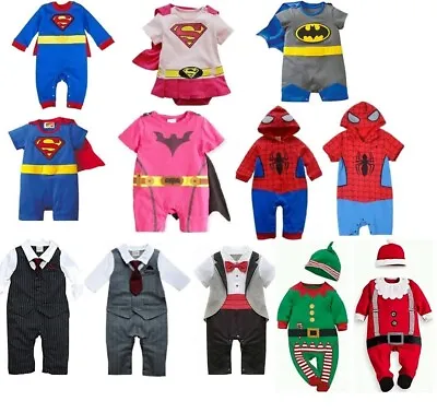 £9.99 • Buy Baby Boy Girl Superhero Fancy Dress Outfit Romper Costume Christmas Gift 