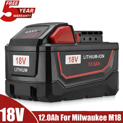 For Milwaukee M18 Lithium 12.0 AH 18V Extended Capacity Battery 48-11-1890 • $43.99