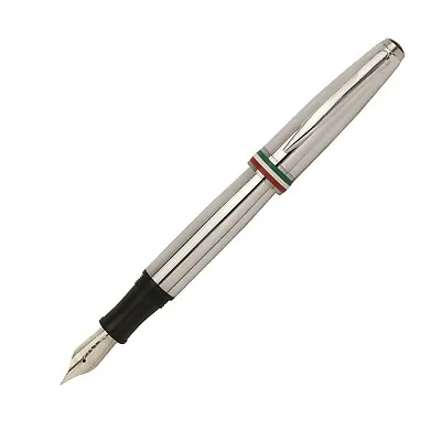 Monteverde Aldo Domani Italia Chrome Fountain Pen New In Box • $27.95
