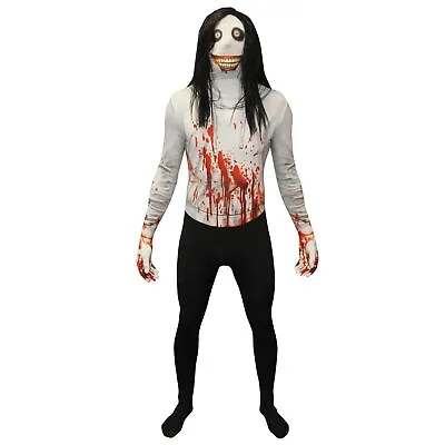 Jeff The Killer Morphsuit + Wig Mens Halloween Costume Urban Legends Creepypasta • $51.95