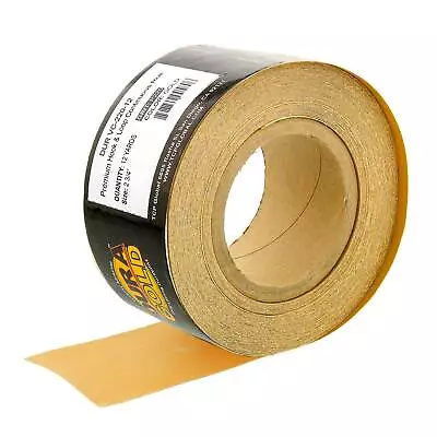 Dura-Gold 220 Grit Gold Longboard Sandpaper Roll 2-3/4  Wide 12yds Hook & Loop • $19.99