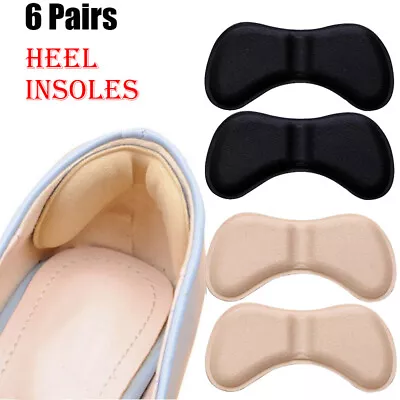 6Pcs Heel Grips For Loose Shoes Heel Cushion Pads No-Slip Shoe Inserts Protector • $10.66