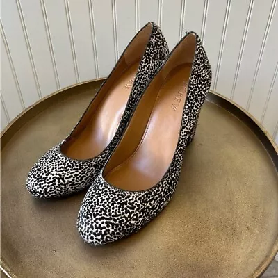 J Crew Olive Calf Hair Pumps | Black And White | Size: 7 | Euc • $30