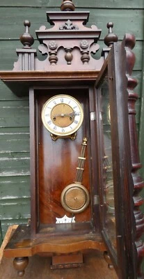 LARGE ANTIQUE VIENNA TYPE WALL CLOCK ; South Lincolnshire • £50