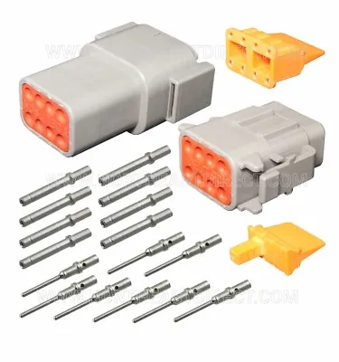 8 Pin Deutsch Dtm04-08p Dtm06-08s Waterproof Connector Kit - Solid Contacts • $11.99