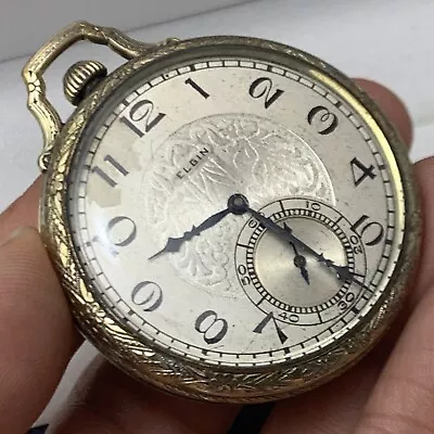 Old  Pocket Watch ELGIN C 1928 7 Jewels Grade  303 USA  12s • $80.83