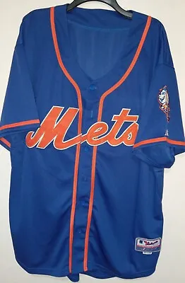 Majestic Cool Base NY Mets Blank Jersey W/Mr. Met Patch Adult Sz 54 Baseball MLB • $34.95