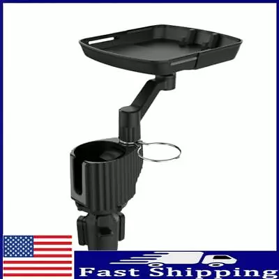 Car Cup Holder Tray 360 Swivel Car Food Eating Tray Stretchable Beverage Bracket • $40.29