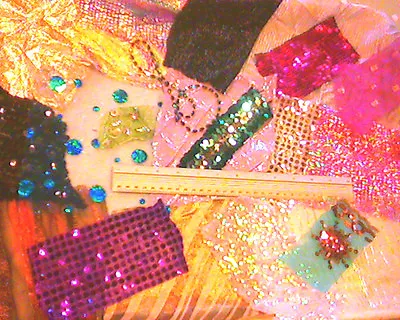 Glittery Material Off-cuts/scraps For Collage/card Making/ Kids Crafts Etc   • £5.45
