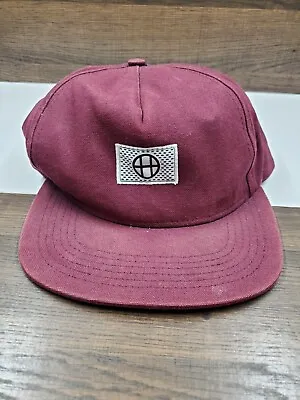 $21.37 • Buy VINTAGE Huf Snap Back Red Hat Made In USA Baseball Trucker Skater Cap