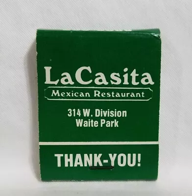 Vintage La Casita Mexican Restaurant Matchbook Waite Park MN Advertising Full • $12.99