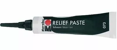 Marabu Outliner Relief Paste - Glass Paints Porcelain Acrylic - 20ml Tube  Black • £9.95