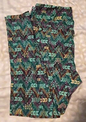 LuLaRoe Multi-Colored Pattern Buttery Soft Leggings – Tall & Curvy (12-18) • $4