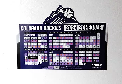 2024 Colorado Rockies Magnet Schedule • $9.99