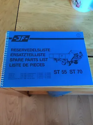 Rare Original JF Farmyard Manure Spreader St 55 -70 Spare Parts Manual Cart • £9.99