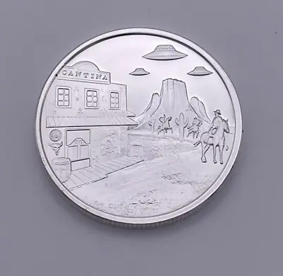 Cowboys & Aliens UFO M6 Metals 1 Oz .999 Fine Silver Round BU Intaglio Mint • $42.99