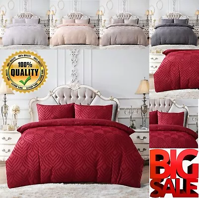 3Pcs Bed Set Quilt Duvet Cover Modern Chelsea Bedding Set Pillow Cases • £29.99