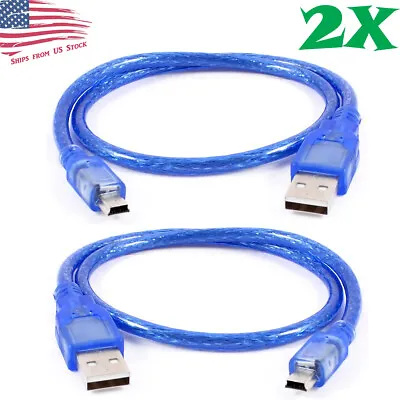 2Pcs 1 FT USB 2.0 Data & Charging Cables Type A To Mini USB For Arduino Nano • $6.79