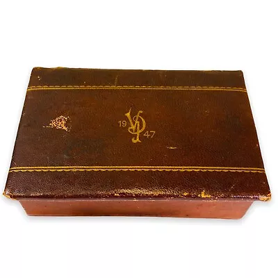 Veiled Prophet 1947 VP Fair And Ball Leather Box For Deck Of Cards Or Trinkets • $29.95