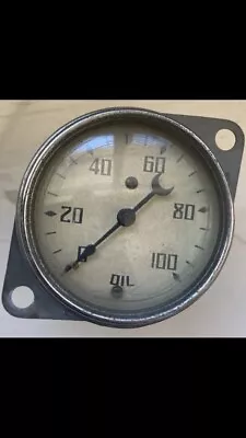 EARLY 2-3/8 M&M 100 Psi Oil Pressure Gauge Prewar Race Car Wood Boat Hot Rod ￼ • $185