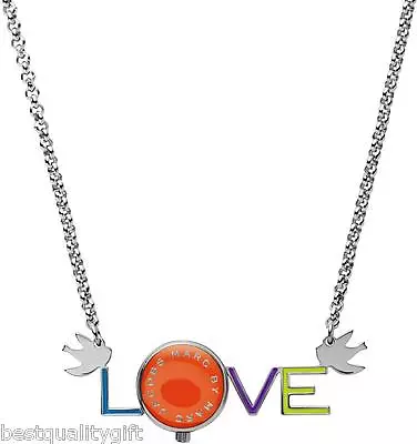 New-marc Jacobs Multi-color+silver-tone Love+birds Necklace Watch-mbm7043+tag • $149.99