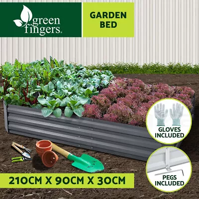 Greenfingers Garden Bed 210x90cm Planter Box Raised Container Galvanised Steel • $44.95