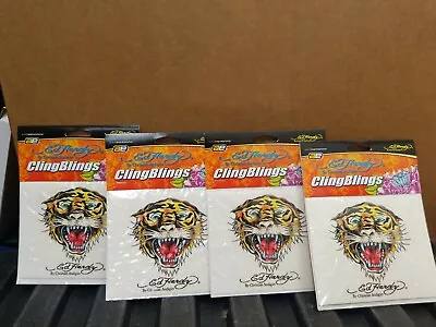 Lot Of 4 Ed Hardy Tiger Cling Bling Decal Christian Audigier • $10.99