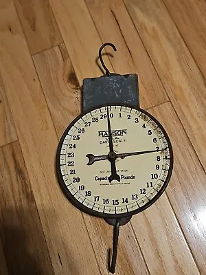 Vintage Hanson DAIRY Hanging Scale Model 60 ~ 8  Diameter 16  Hanging Length • $40