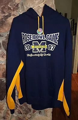 Michigan Wolverines Ncaa Beimar Mens Xl 2007 Rose Bowl Hoodie Unworn Collectible • $35