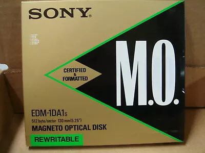 NEW Sony EDM-1DA1s  Rewritable 650MB 512B Sector 5.25  MO OPTICAL DISK • $15