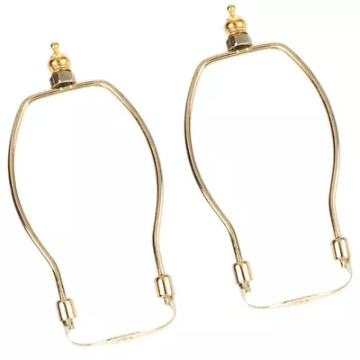  2 Pcs Horn Frame Alloy Plating Lampshade Carrier Accessories Table Shades • £14.75