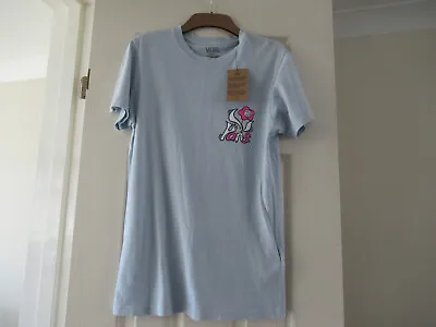 £3 • Buy Vans Light Blue Peace Flower Cotton T-Shirt Size XS BNWT