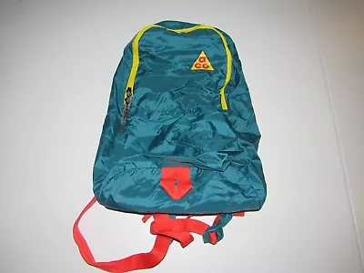 Nike ACG Packable Backpack- Geode Teal/Habanero Red- All Conditions Gear • $9.99