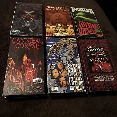 Metallica Slayer Slipknot Pantera Cannibal Lot Of 6 Different Concert Music RARE • $52