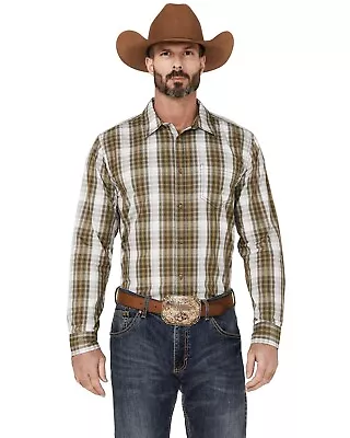Gibson Trading Co Men's Station Plaid Long Sleeve Button-Down Western Shirt - • $27.72