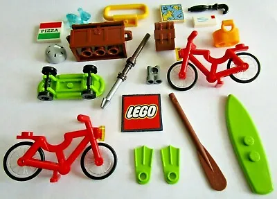 £4.39 • Buy LEGO Outdoor Accessories For Minifigures Bicycle Surfboard Skateboard Helmet Etc
