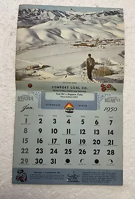 Vintage 1950 Comfort Blue Coal Company Audubon NJ Advertising Calendar Unused • $14.95