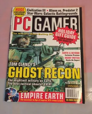 PC Gamer Magazine Holiday 2001 Volume 8 No 13 Tom Clancy's Ghost Recon  • $9.50